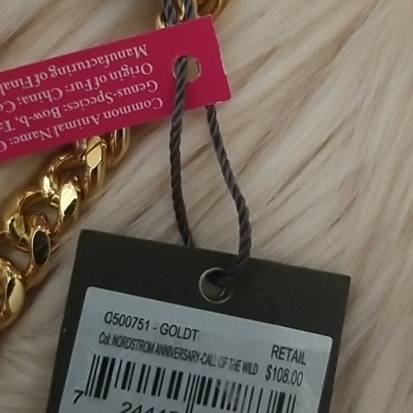 Vince Camuto Zebra Gold Chain Statement Necklace - Picture 7 of 11